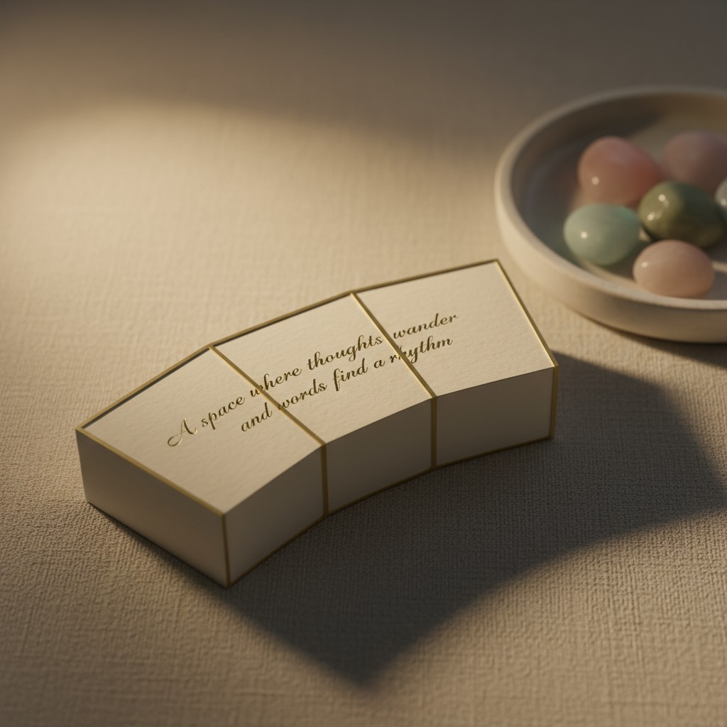 A space where thoughts wander and words find a rhythm.